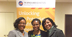 Elizabeth Essamuah-Quansah with president of Africa-America Institute
