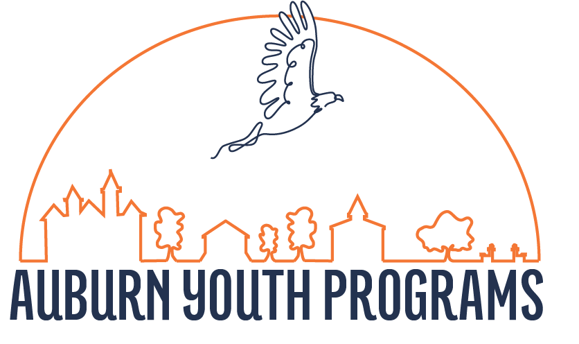 Auburn Youth Programs with eagle line art