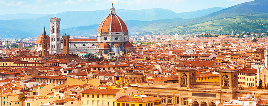Panorama of Florence and Saint Mary.