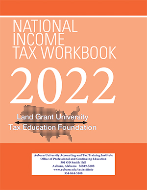 2022 National Income Tax Workbook Cover