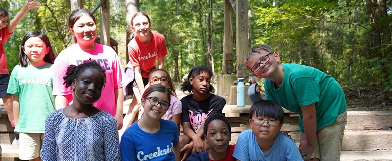 Children attending an event hosted by Auburn Parks and Recreation at Kreher Preserve and Nature Center.