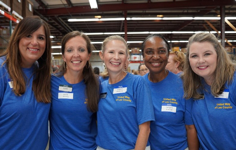 Volunteers pictured at United Way serve event.