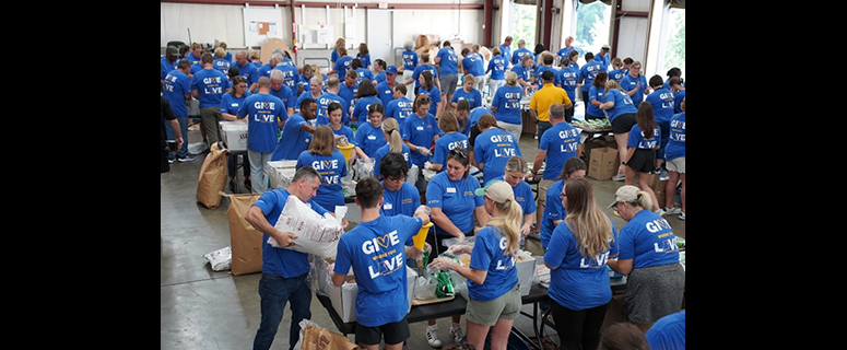 Volunteers pictured at United Way serve event. 