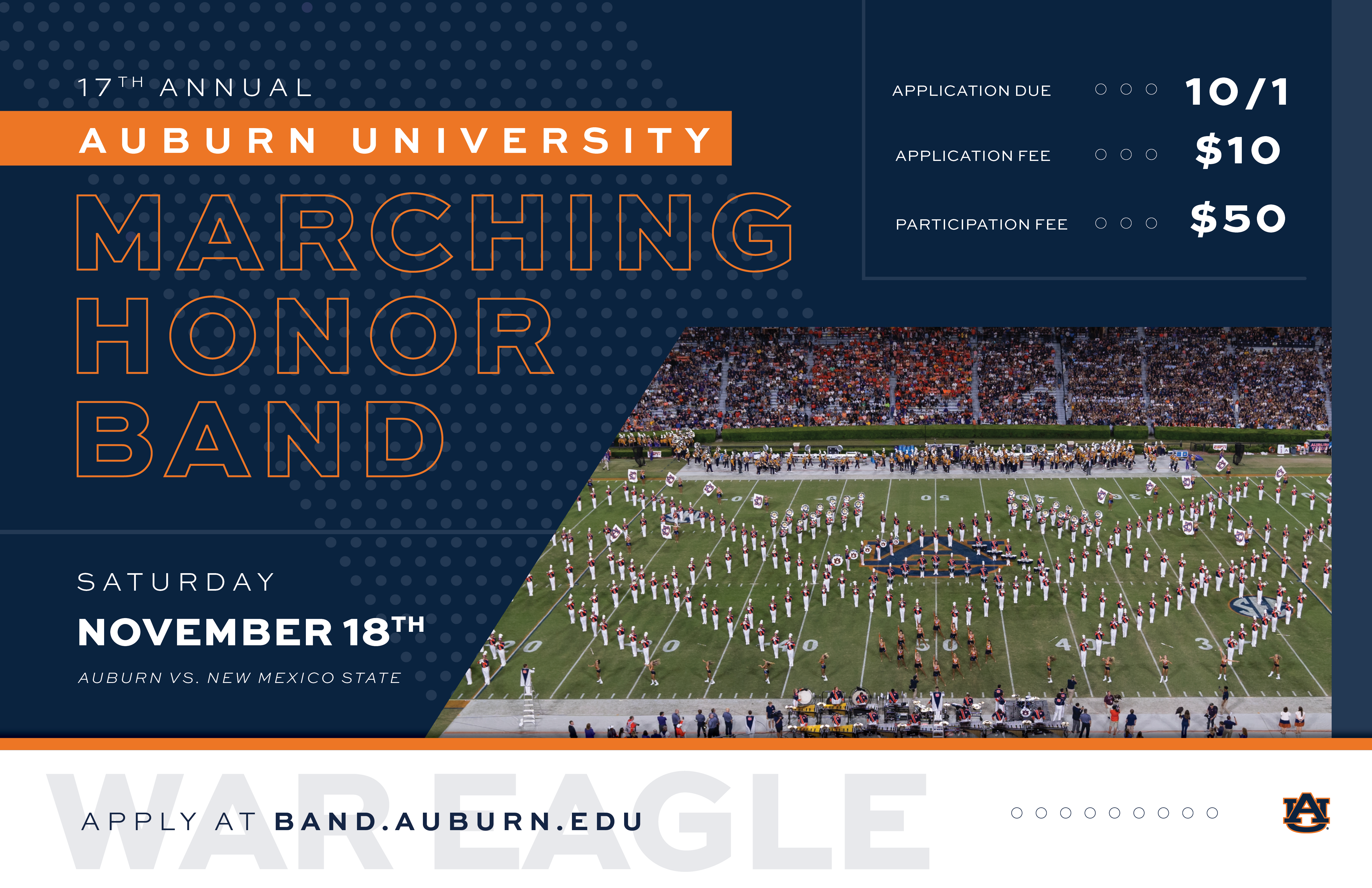 2023 AU Marching Honor Band poster